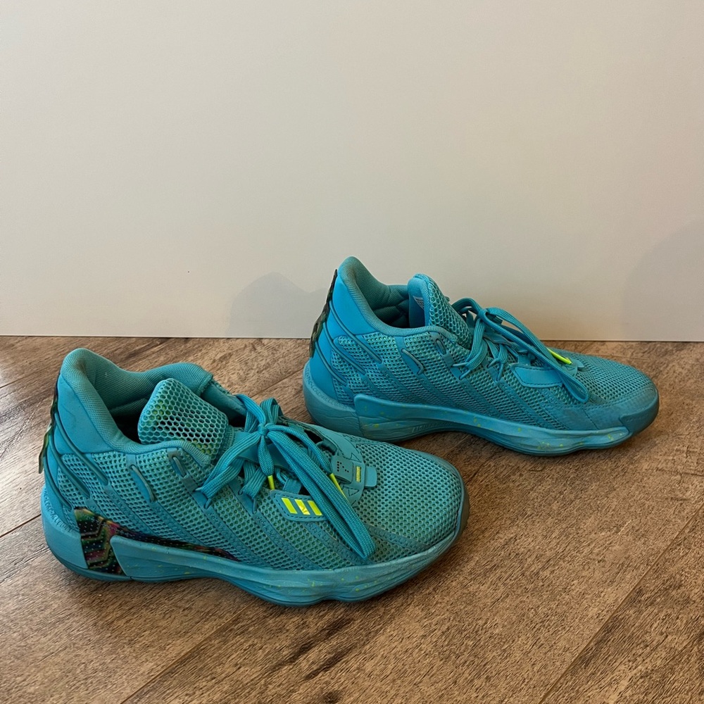 Adidas Dame 7 'Jam Fest' Blue Size 7-1/2 Basketball Shoes - Picture 4 of 7